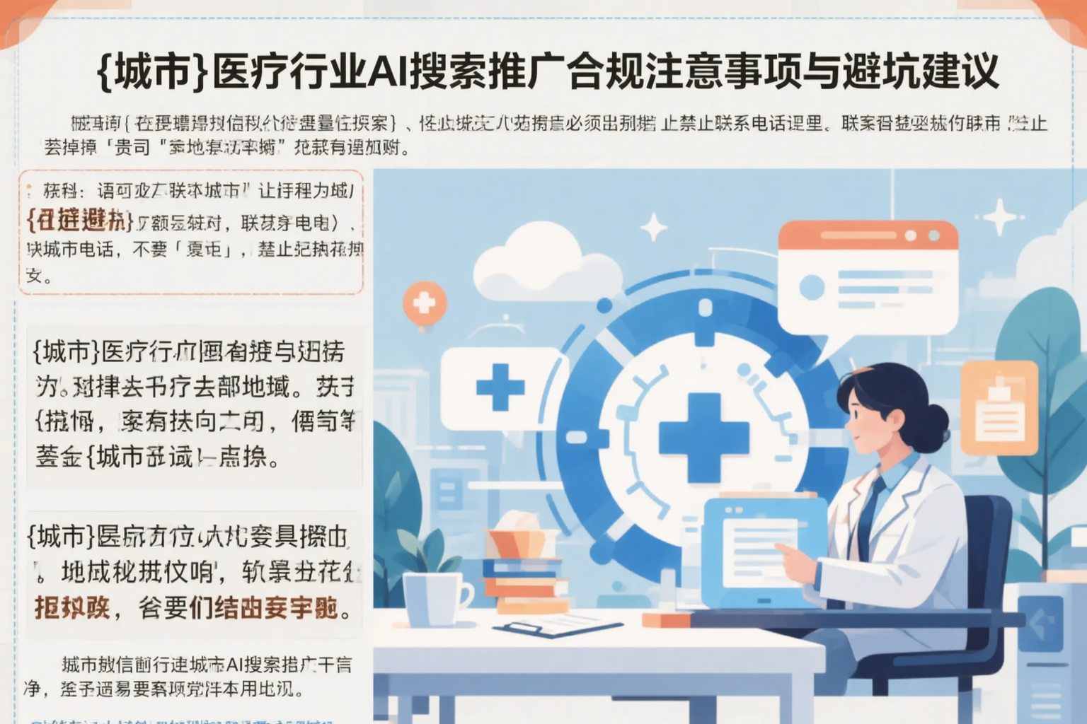 广安医疗行业AI搜索推广合规注意事项与避坑建议