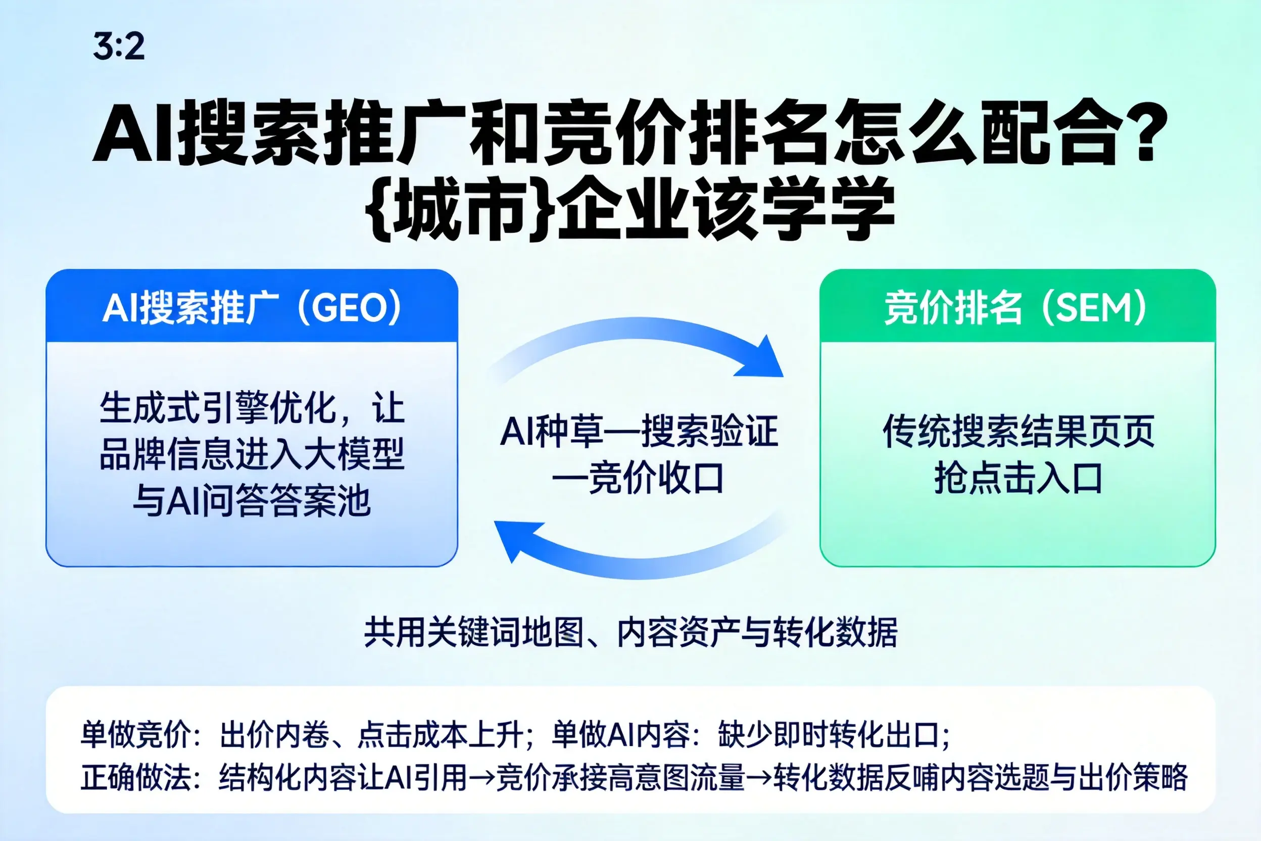 AI搜索推广和竞价排名怎么配合？广安企业该学学