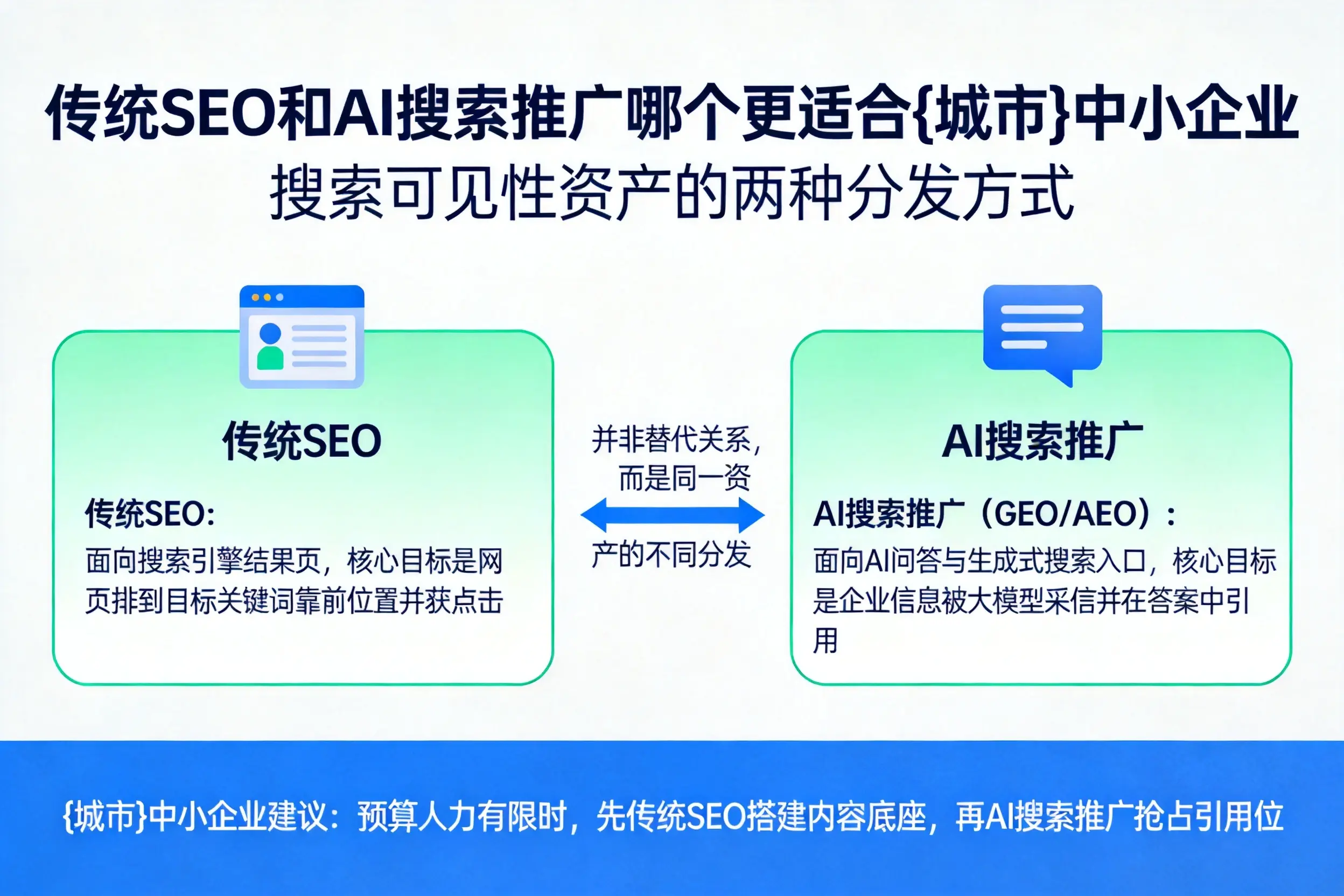 传统SEO和AI搜索推广哪个更适合广安中小企业