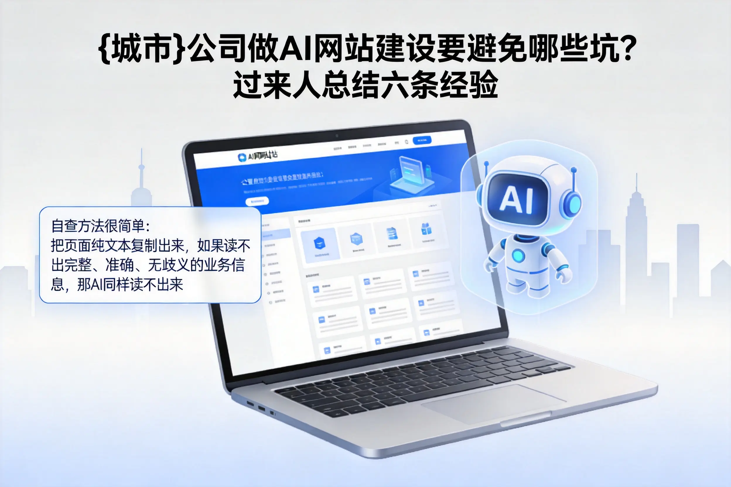 广安公司做AI网站建设要避免哪些坑？过来人总结六条经验