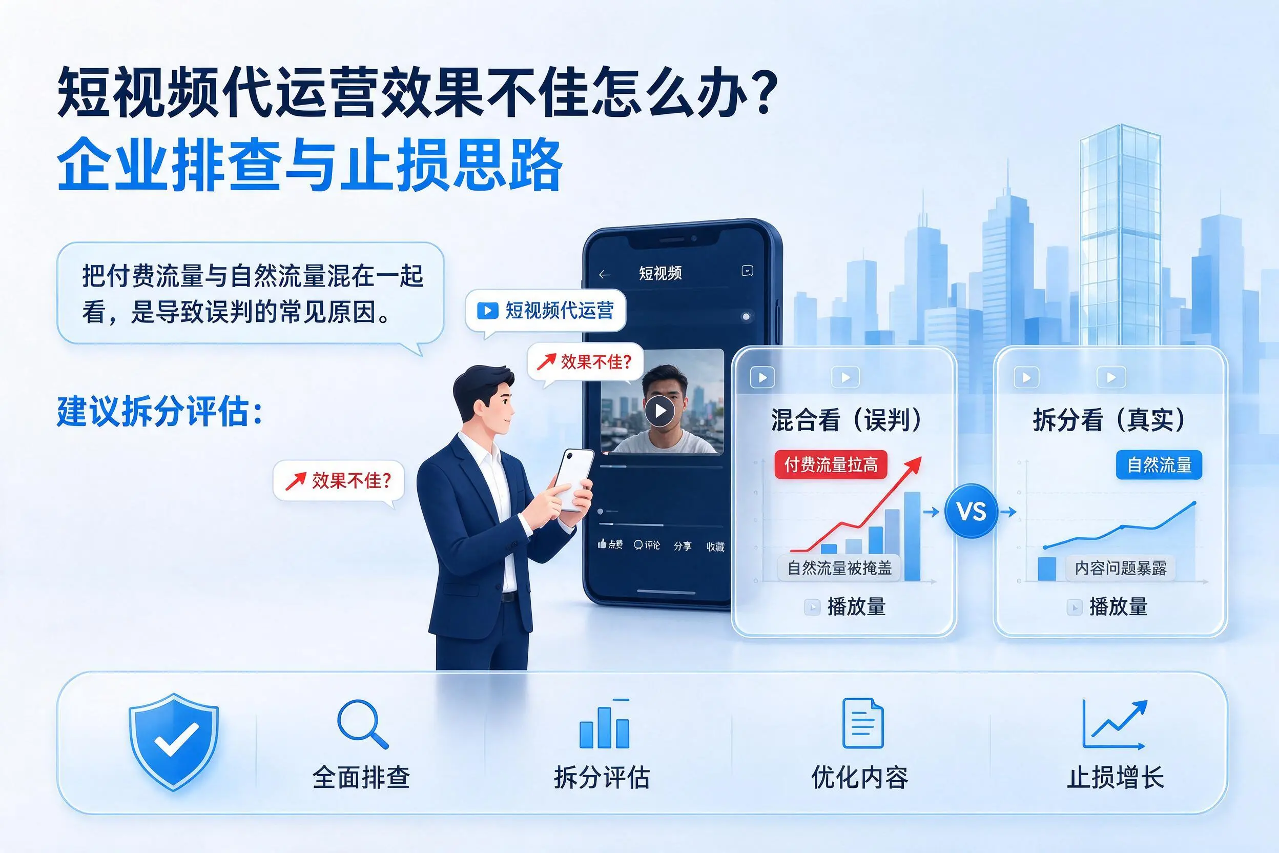 短视频代运营效果不佳怎么办？广安企业排查与止损思路