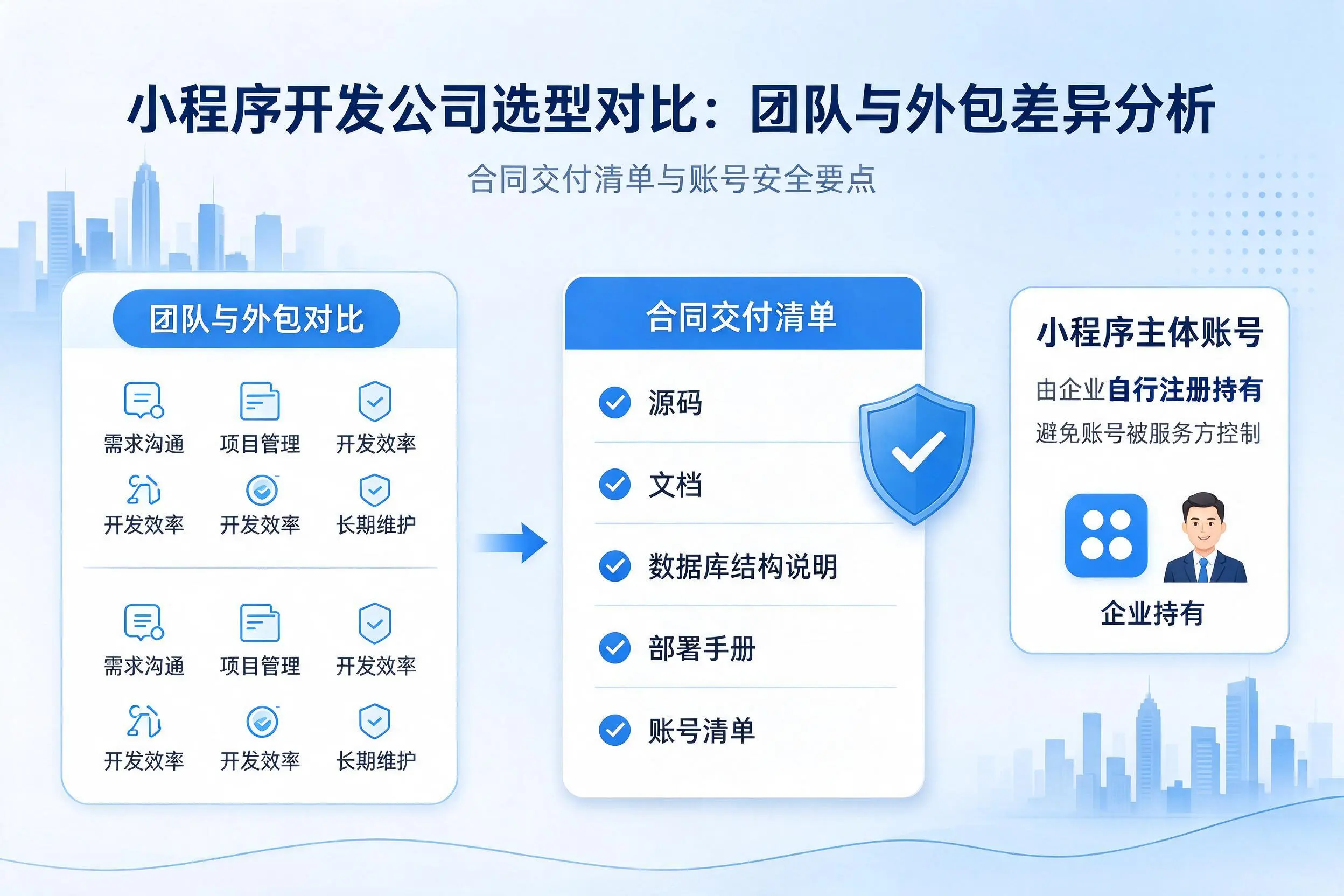 广安小程序开发公司选型对比:团队与外包差异分析
