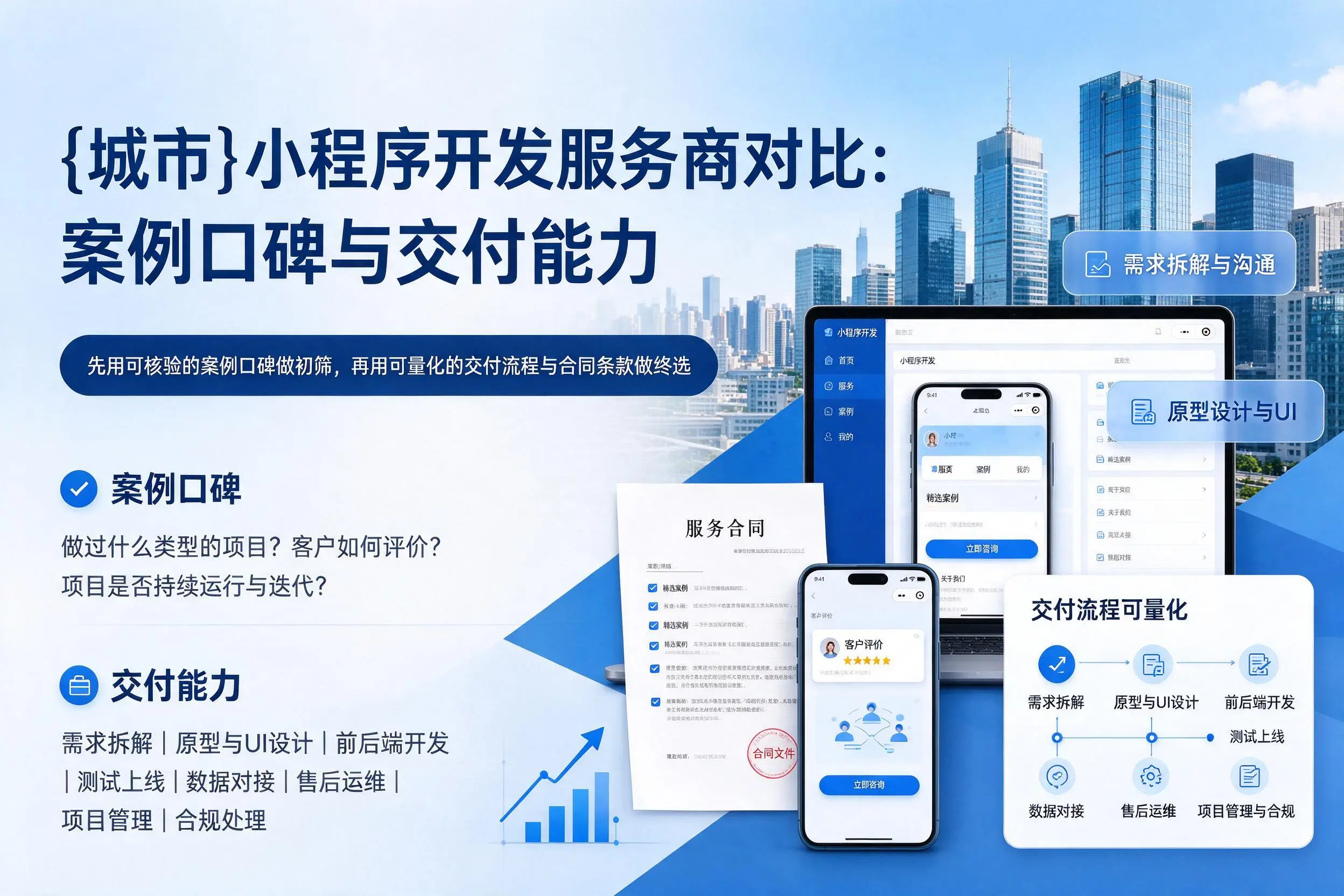 广安小程序开发服务商对比:案例口碑与交付能力