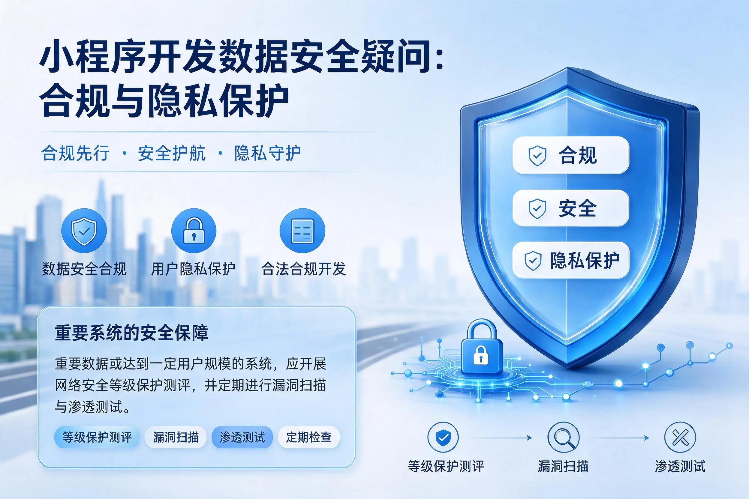 广安小程序开发数据安全疑问：合规与隐私保护
