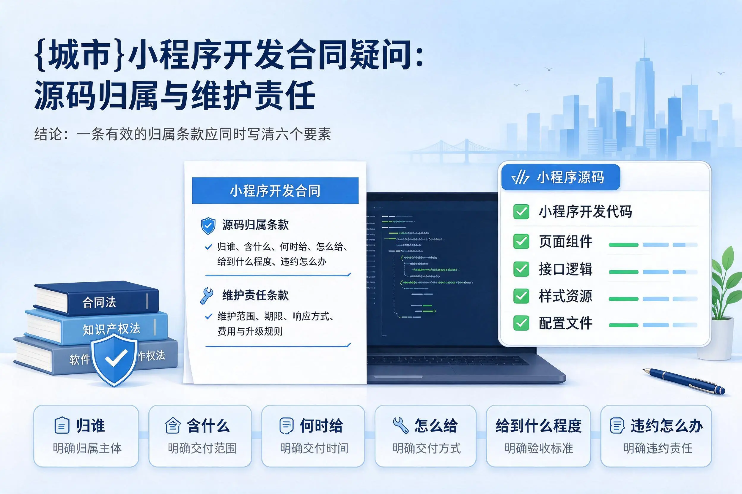 广安小程序开发合同疑问:源码归属与维护责任