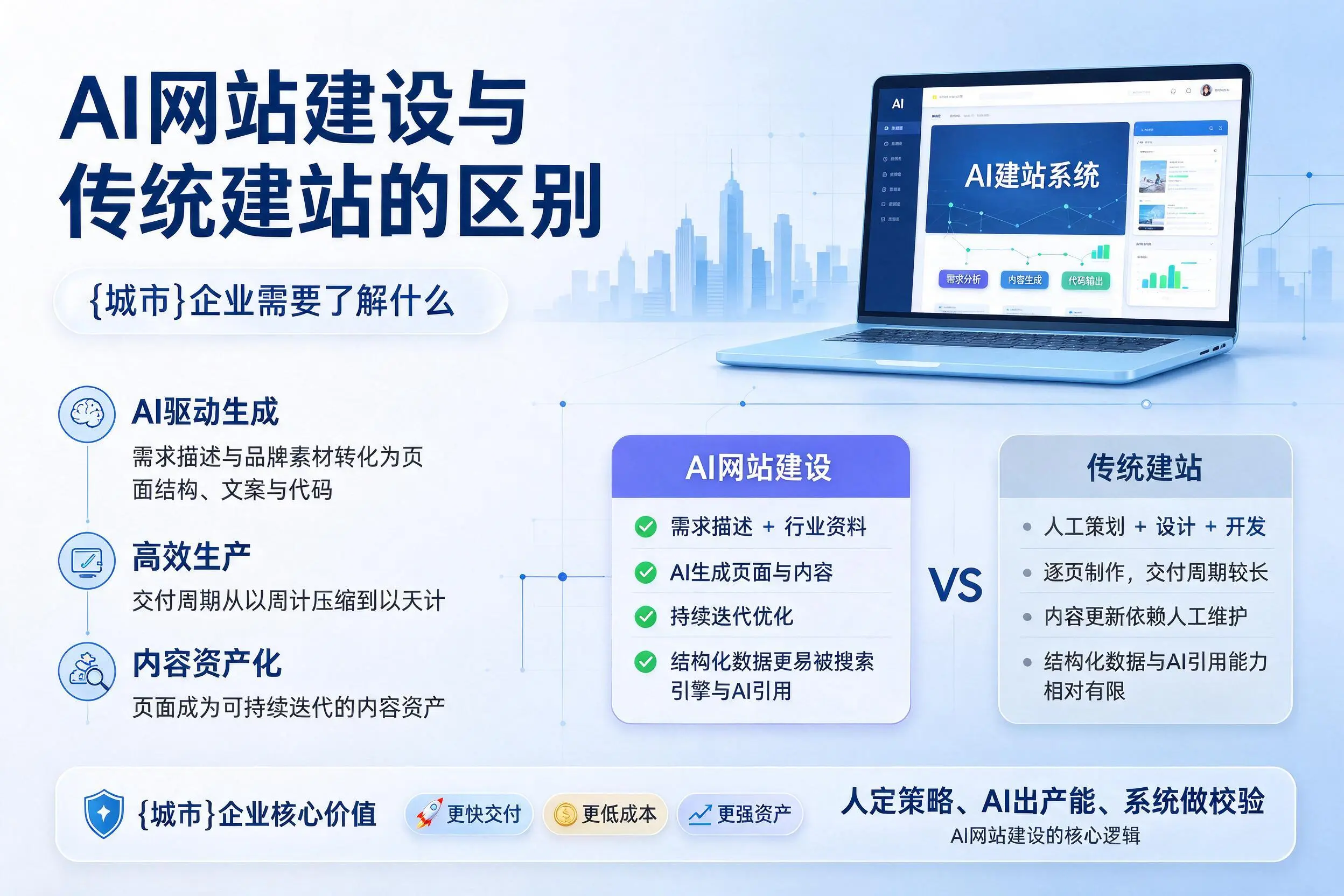 AI网站建设与传统建站的区别,广安企业需要了解什么