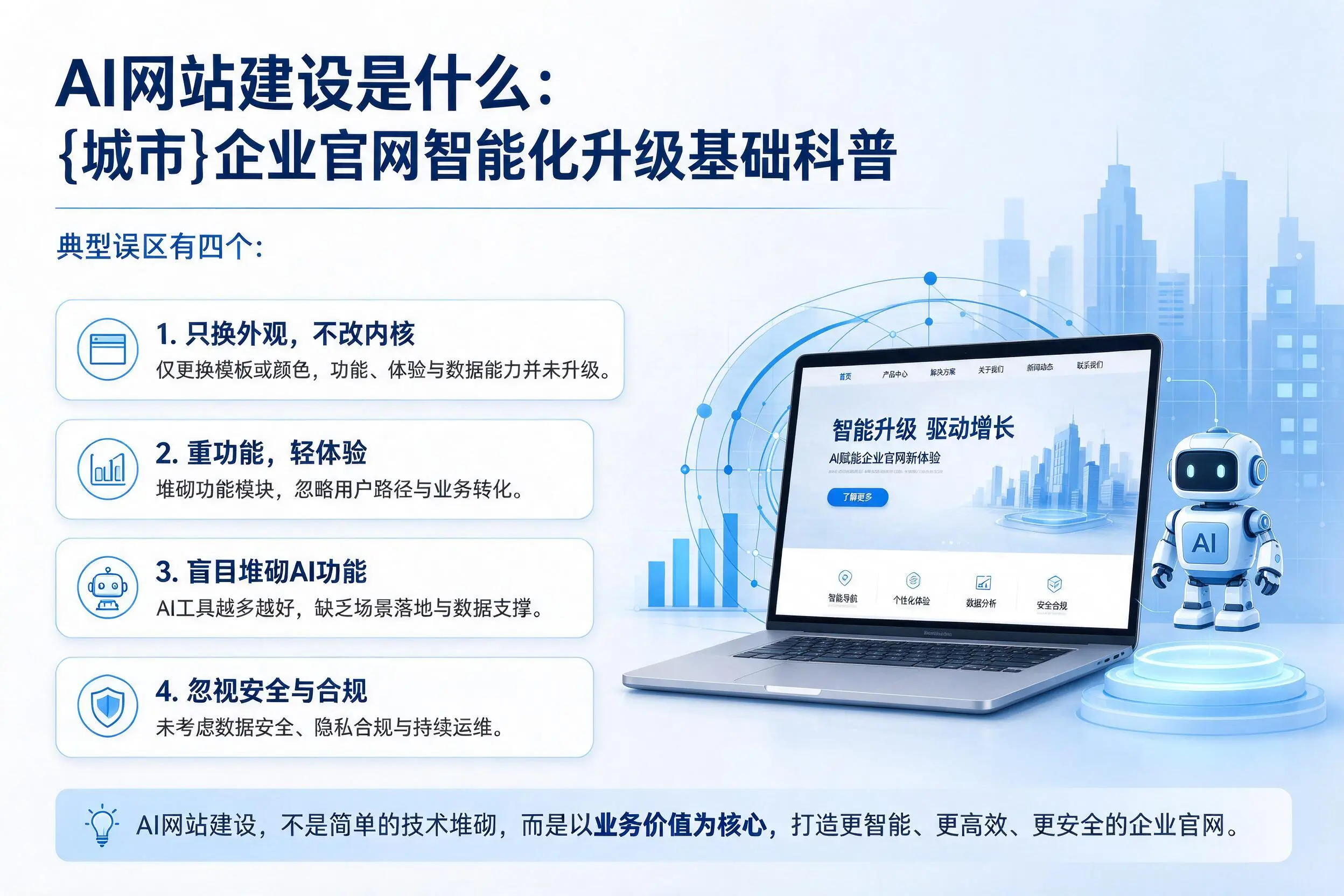 AI网站建设是什么：广安企业官网智能化升级基础科普
