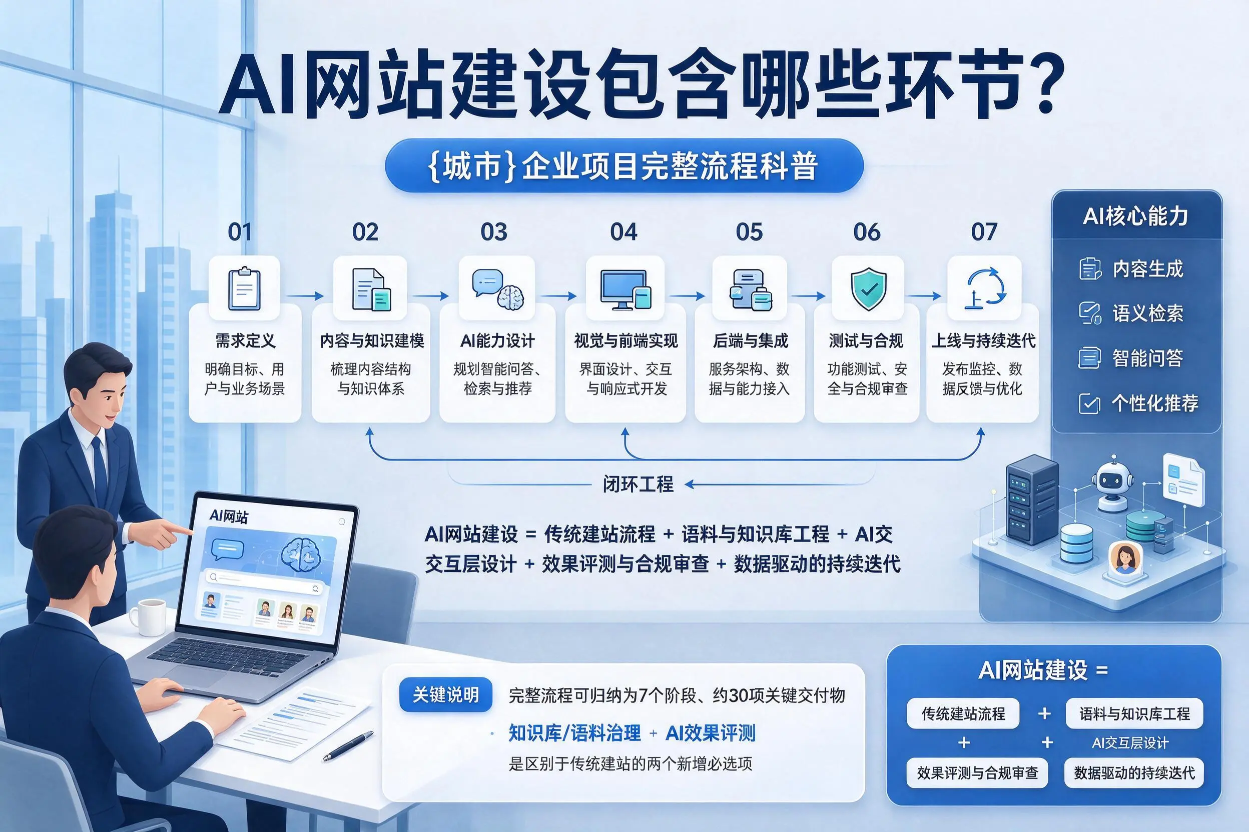 AI网站建设包含哪些环节?广安企业项目完整流程科普