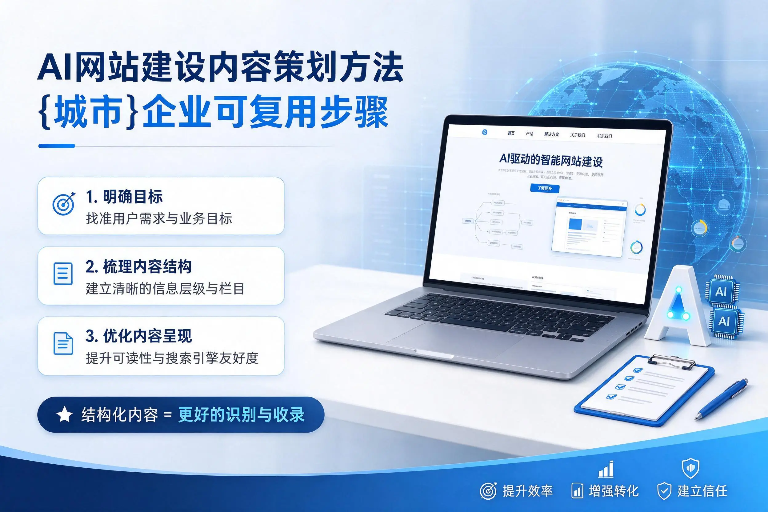 AI网站建设内容策划方法，广安企业可复用步骤