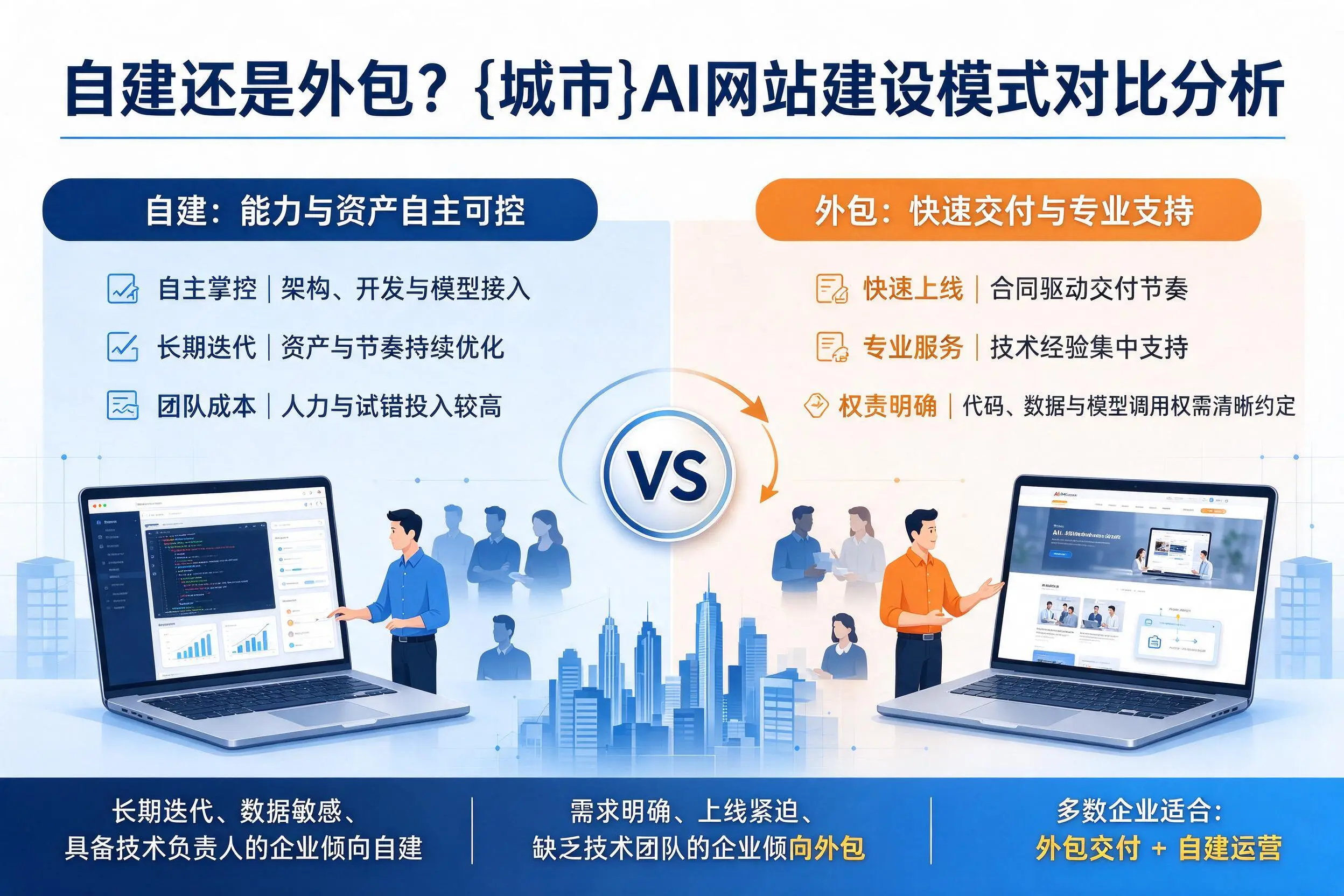 自建还是外包？广安AI网站建设模式对比分析