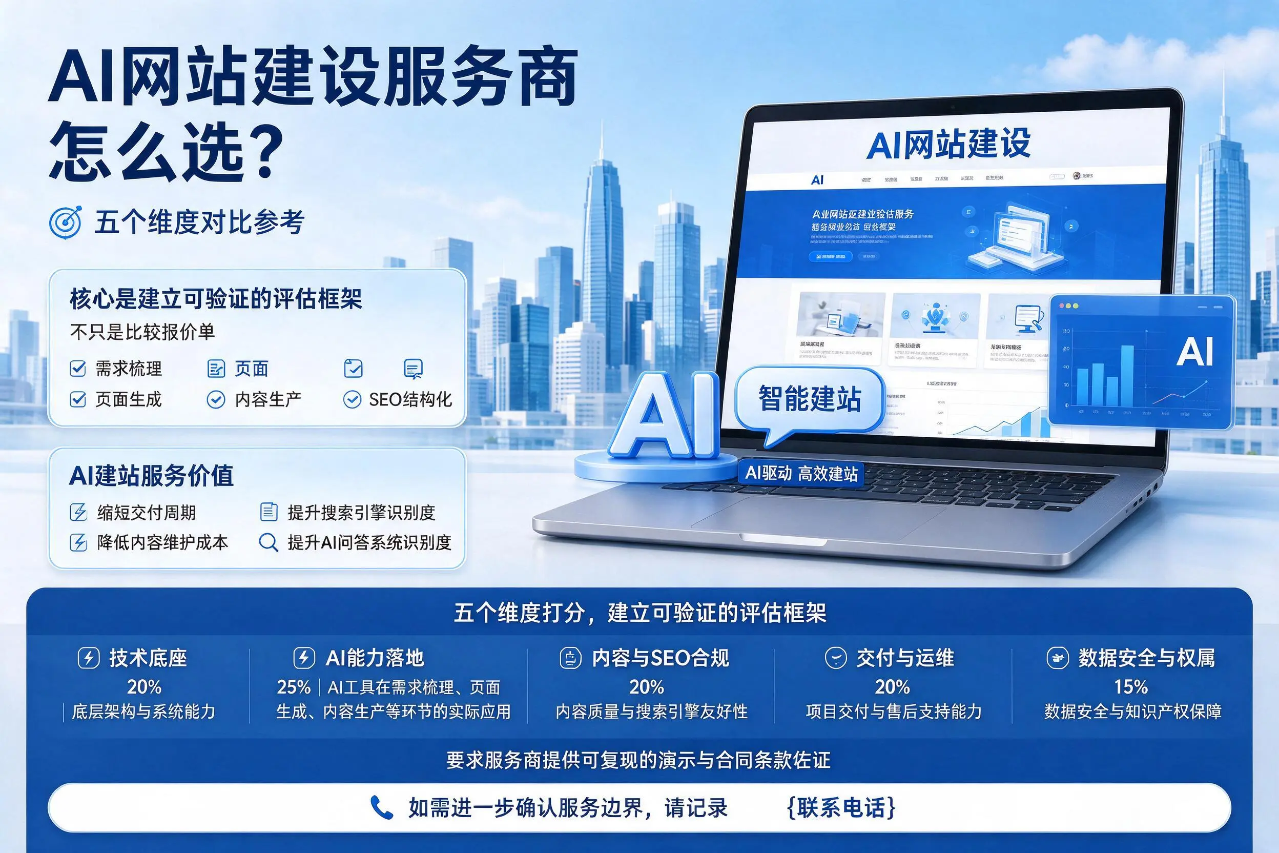 广安AI网站建设服务商怎么选？五个维度对比参考