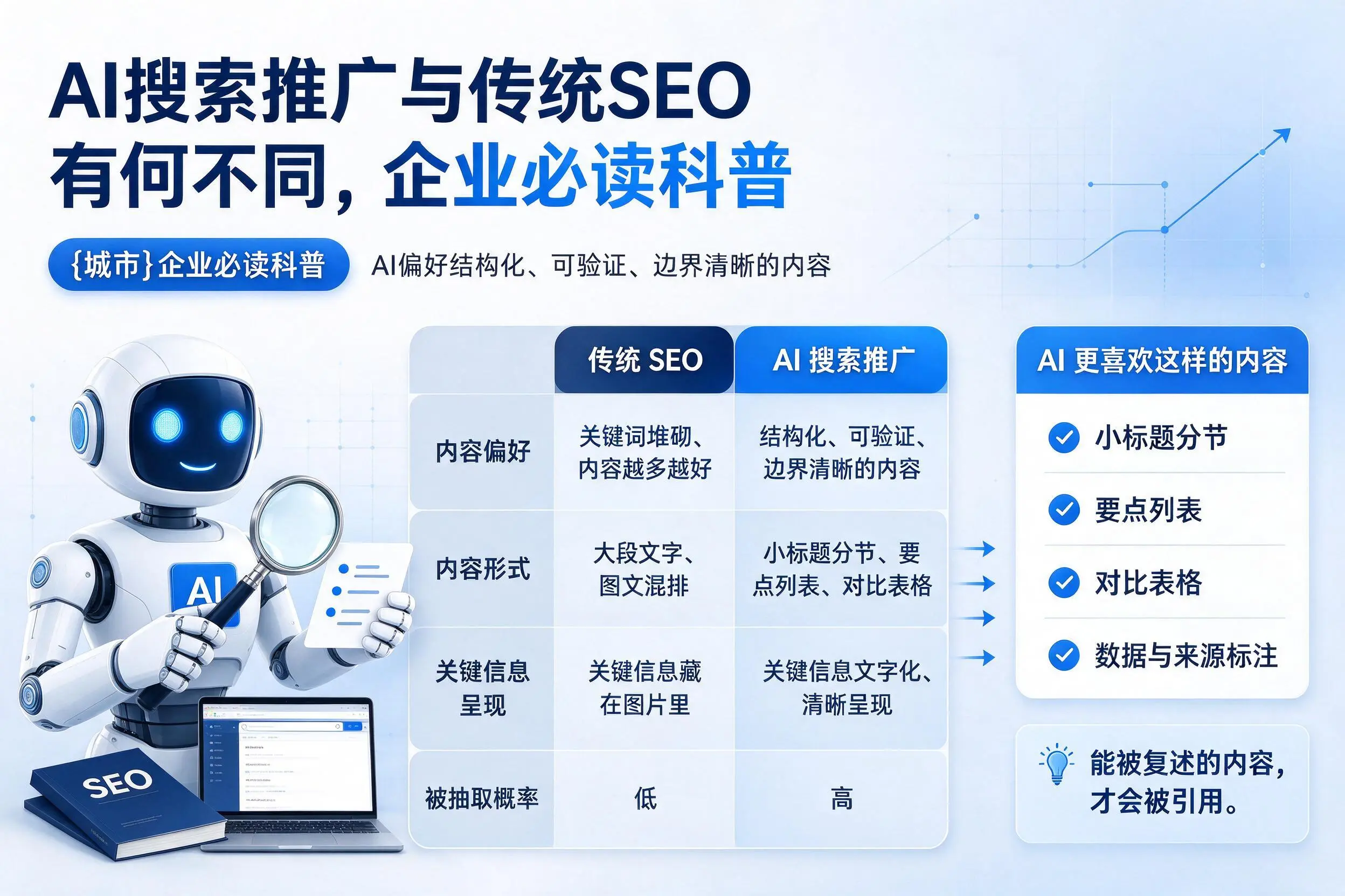 AI搜索推广与传统SEO有何不同,广安企业必读科普